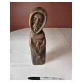 Hand Carved Praying Saint, 10"