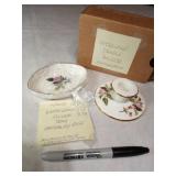 Wedgwood Hathaway Rose, Silver Tray and Candle