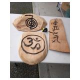 Wood Art Symbols and Ruins 16 to 22"