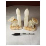 6" Mexican Marble Bookends Cactus/Siesta