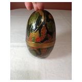Brass and Enamel Egg 5 1/2"