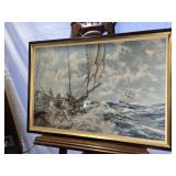 "Eight Bells" Montague Dawson Print 33x23"