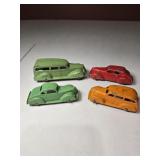 4 Vintage Tootsie Toy Cars