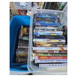 Bins of DVDs