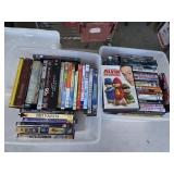 Bins of DVDs