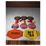 1980s Super Bowl Buttons and Arm Bands
