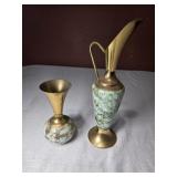 Delft Hand Painted Vases From Holland 6" & 11"