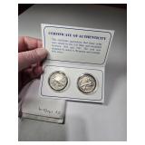 1943 & 44 Walking Liberty Halves