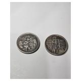 Oregon Trail and Alamo Commemorative Coins