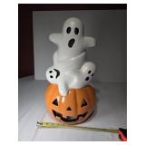 19' Ceramic Ghost Pumpkin