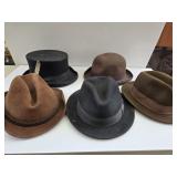 Five Vintage Wool Felt Hats