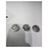 1951, 1952 & 1953 Franklin Halves nice ones