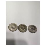 Three 40% Silver Halves