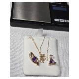 14k Gold & Amethyst Jewelry 5.4g