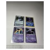 4 Rare Pokemon cards between $10 and $90 RAW