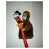 Vtg Monkey Puppet and Mickey B*@$ Scratcher
