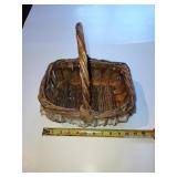Vtg Birch and Willow Basket