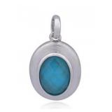 Genuine Faceted Chinese Turquoise Pendant