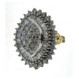 14kt Gold Marquise 4.28 ct Diamond Ring