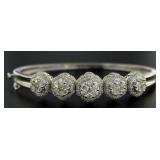 10kt Gold QUALITY 3.50 ct Diamond Cuff Bracelet