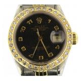 Ladies Oyster Perpetual Date Rolex w/ 18kt Bezel