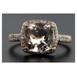 10kt Rose Gold 2.49 ct Morganite & Diamond Ring