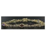 Antique Style Natural Gemstone Bracelet