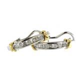 10kt Gold Channel Set 1/2 ct Diamond Earrings