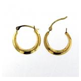 14kt Gold 14.00 mm Huggie Hoop Earrings