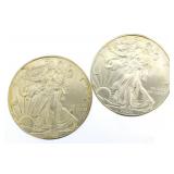 2009 & 2010 American Eagle Silver Dollars
