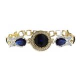 Vintage Style 22.60 ct Sapphire Bracelet