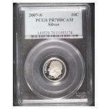 2007-S PCGS PR70DCAM Silver Dime