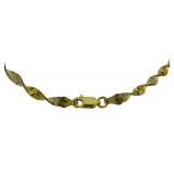 Sterling Silver Two-Tone Twisted Necklace
