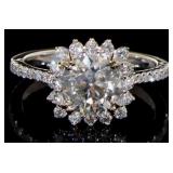 14kt White Gold 1.71 ct Round Diamond Ring