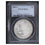 1881 San Fransisco MS64 Morgan Silver Dollar