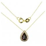 Pear Cut Mystic Topaz & White Topaz Necklac