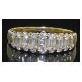 18k Gold 1.50 ct Baguette Diamond Anniversary Ring