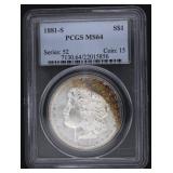 1881 San Fransisco MS64 Morgan Silver Dollar