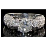 14kt Gold Round Brilliant 2.21 ct Diamond Ring