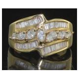 14kt Gold Brilliant 1.00 ct Diamond Dinner Ring