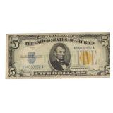 1934 North Africa WWII $5.00 Silver Certificate