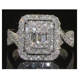 14kt Gold Emerald Cut 1.00 ct Diamond Ring