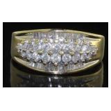 14kt Gold Brilliant .85 ct Diamond Dinner Ring