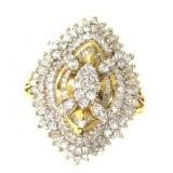 14kt Gold Marquise 1.00 ct Diamond Cocktail Ring