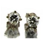 14kt Gold Brilliant 1/2 ct Diamond Stud Earrings