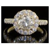 14kt Yellow Gold 2.20 ct Round Diamond Ring