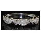Elegant Vintage Style Diamond Wedding Band