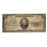 1929 Decatur $20.00 National Currency Note