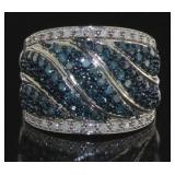 Genuine 1.50 ct Fancy Blue Diamond Ring