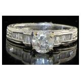 14kt Gold Brilliant 1.34 ct Round Diamond Ring